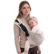 Lujifo Baby Sling Carrier, Adjustable Toddler Sling, Khaki Houndstooth, One Size