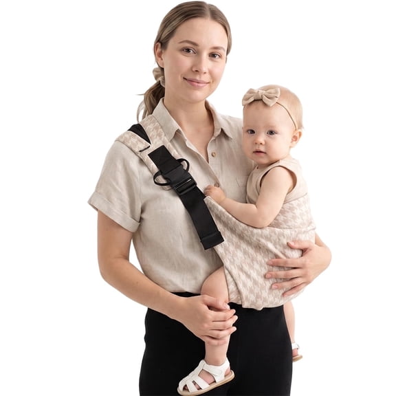 Lujifo Ergonomic Houndstooth Baby Side Carrier with Padded Leg Support