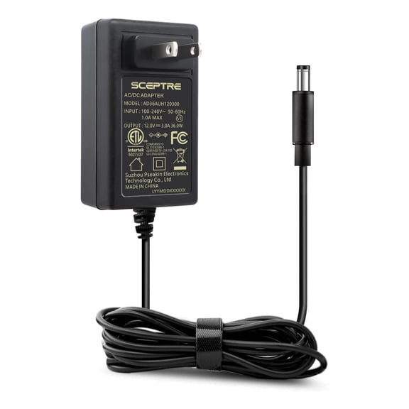 LujingZ 12V - 3A Power Adapter - AC/DC Cord for Sceptre Monitor Series - ETL Certified, 100 - 240V Input, 5.5x2.1mm Plug