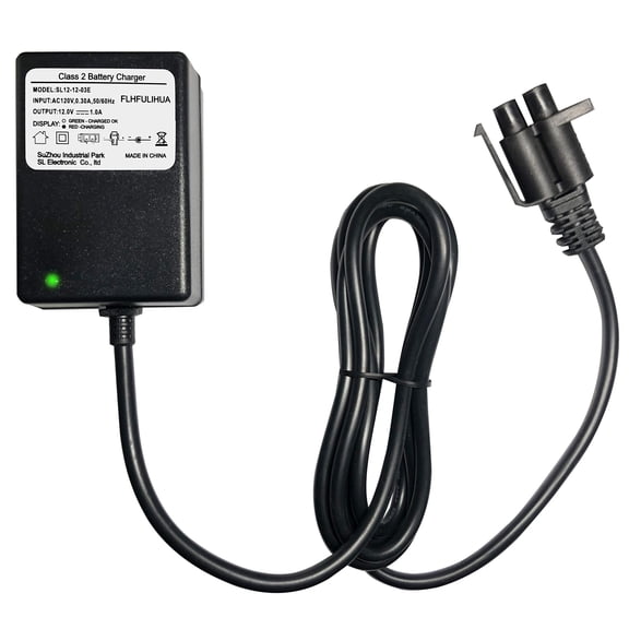 LujingZ 12V Battery Charger for Ride - On Toys Compatible with Yamaha Raptor 700R Toyota FJ Cruiser UL - listed 12V 1A Output LED Charge Indicator