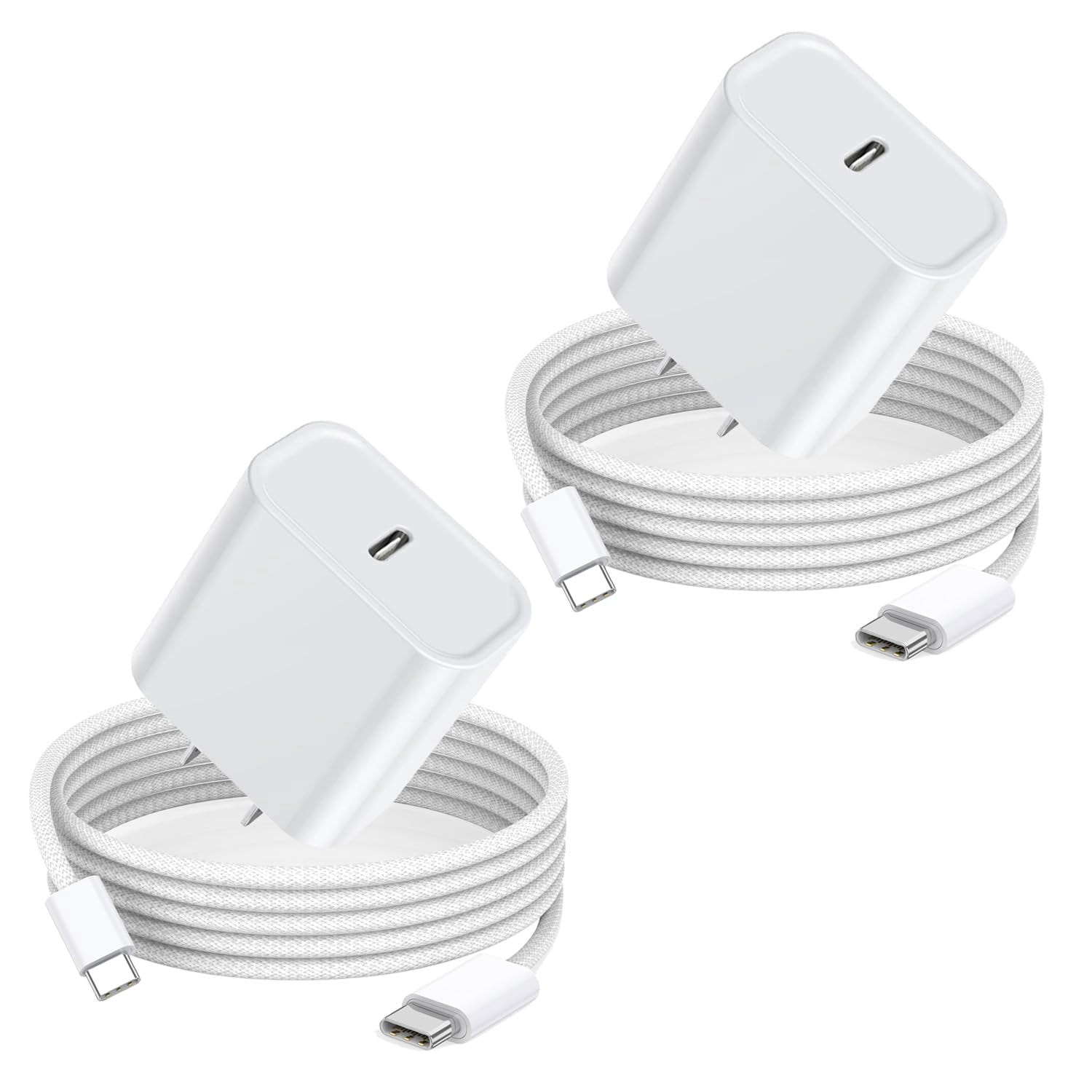 LujingZ 2 - Pack 20W USB C Wall Charger with Fast - Charging Cable, Compatible with iPhone 16/16 Plus/16 Pro/16 Pro Max/16e/15/15 Pro Max, iPad Air