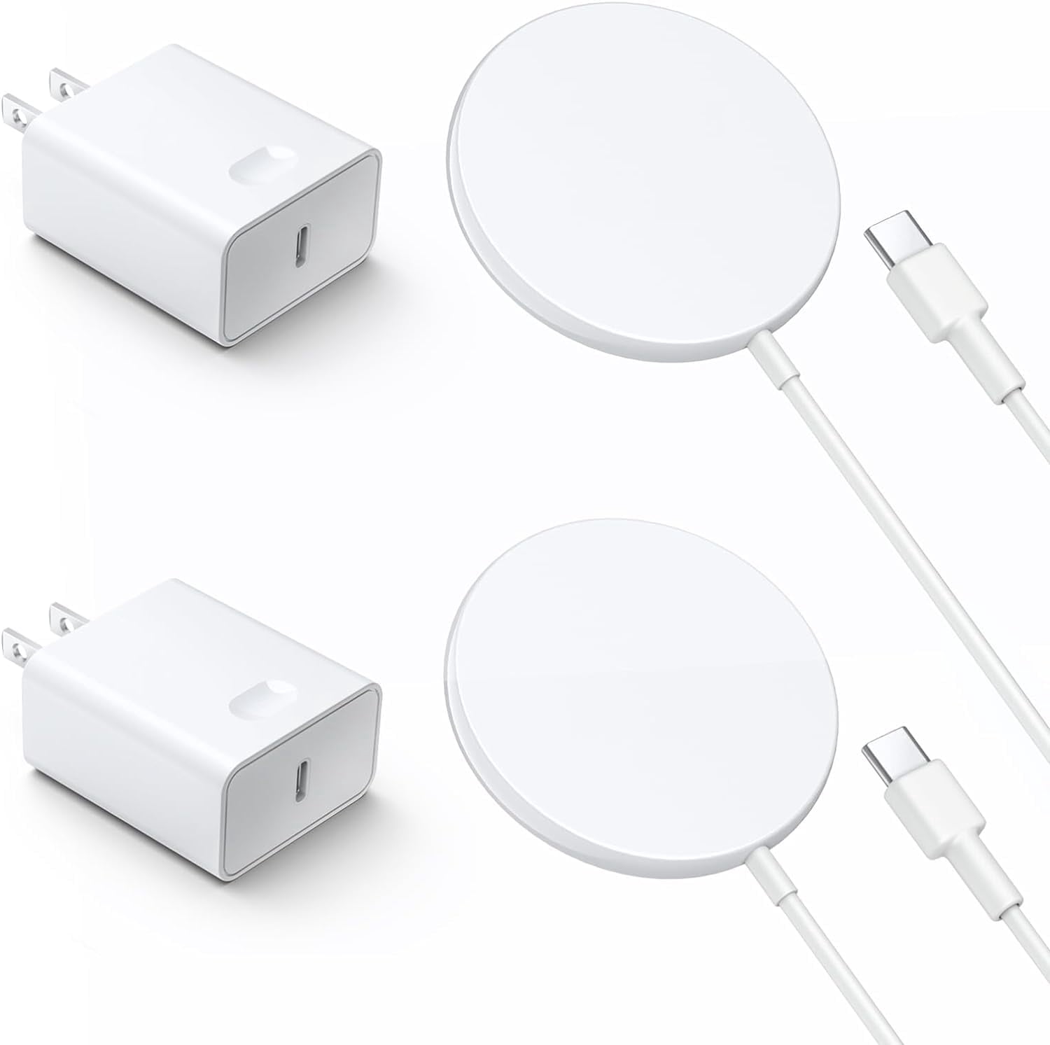 LujingZ 2 - Pack Magnetic Wireless Charger - with 20W PD USB - C Charger - for iPhone 17 - 16, 17 Pro - 16 Pro Max, AirPods3