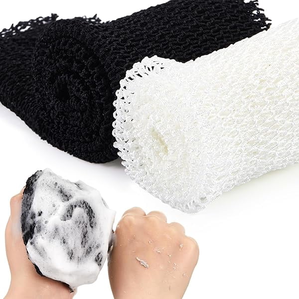 Exfoliation Rag LujingZ 2 Pcs African Net Sponge Exfoliating Net African Body Scrubber ...