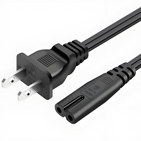 LujingZ 6FT TV Power Cord 2 Prong C7 AC Cable for LG 24"-85" LCD HD Smart 4K TV, 43LH570A 55UH6090 55LH575A 55UH6030 Replacement