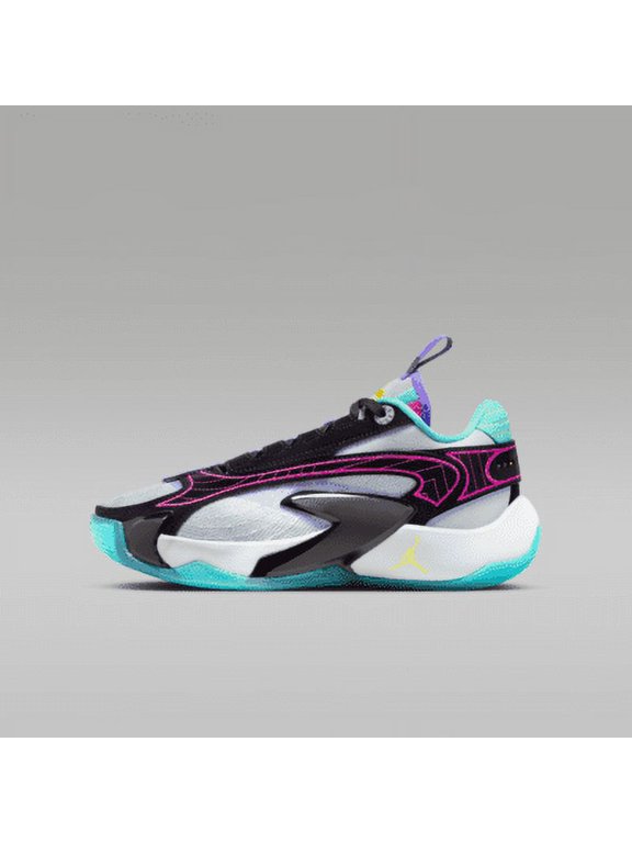 Luka 2 Big Kids' Shoes Color: Wolf Grey/Black/Hyper Jade/Speed Yellow Size: 6Y