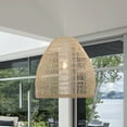 thumbnail image 1 of Luka Cream 1-Light Rattan Dome Basket Pendant Light, 1 of 5
