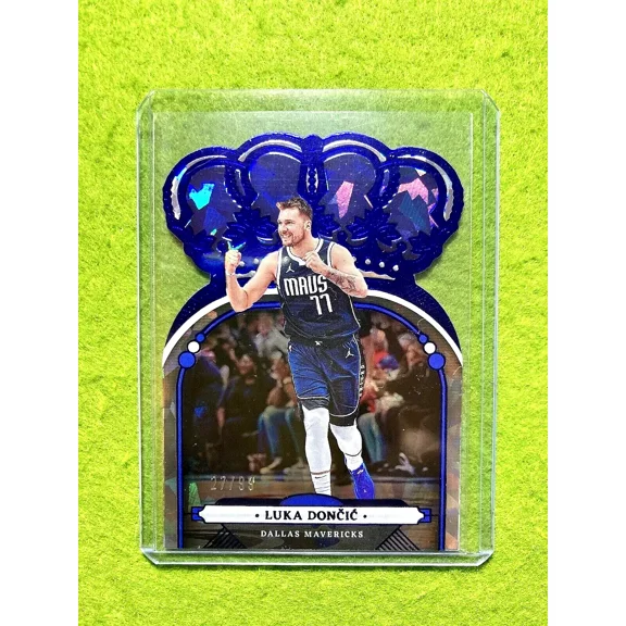 Luka Doncic BLUE CRYSTAL PRIZM #/99 Die Cut Card Mavericks SP 2022 Crown Royale