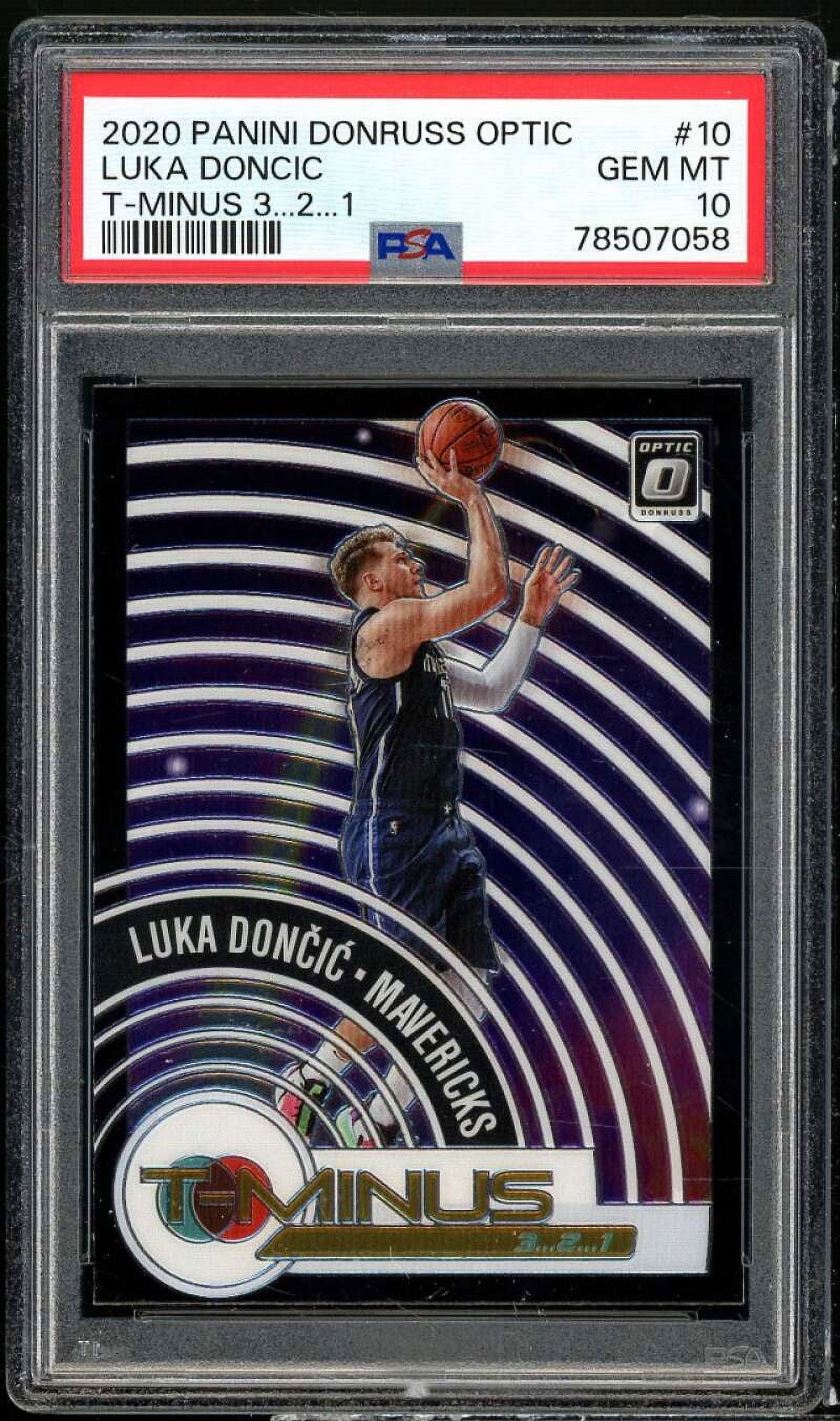 Luka Doncic Card 2020-21 Panini Donruss Optic T-Minus 3 2 1 #10 