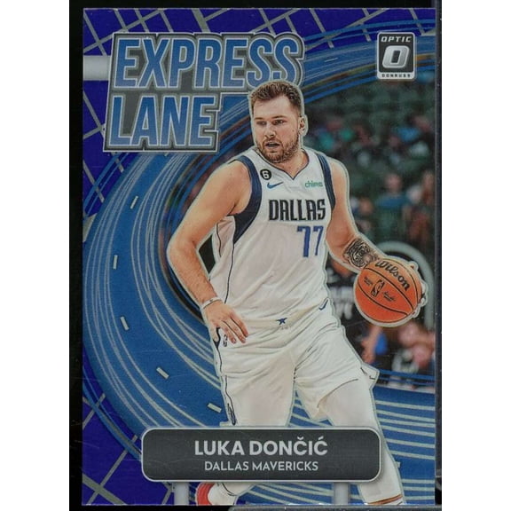 Luka Doncic Card 2022-23 Donruss Optic Express Lane Purple #5