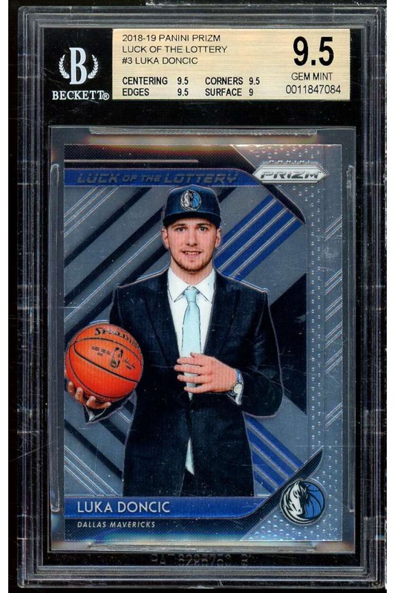 Luka Doncic Rookie 2018-19 Panini Prizm Luck Of Lottery BGS 9.5 (9.5 9.5 9.5 9)