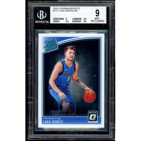 Luka Doncic Rookie Card 2018-19 Donruss Optic #177 BGS 9 (9 9.5 9.5 8.5)