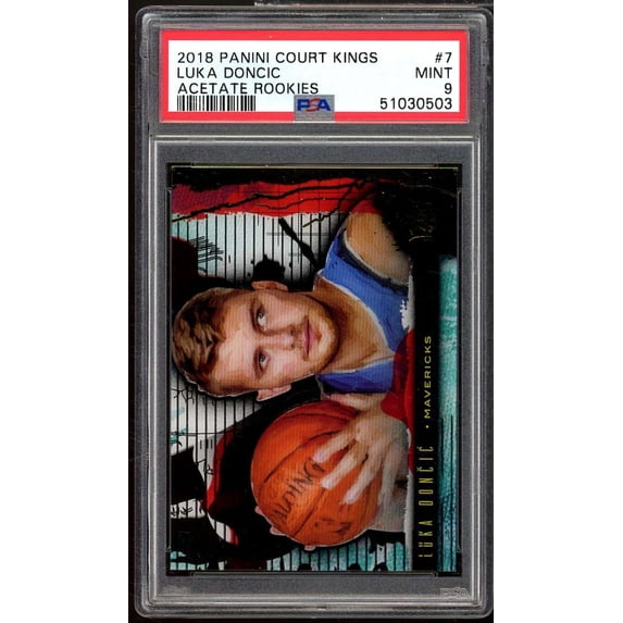 Luka Doncic Rookie Card 2018-19 Panini Court Kings Acetate Rookies #7 PSA 9