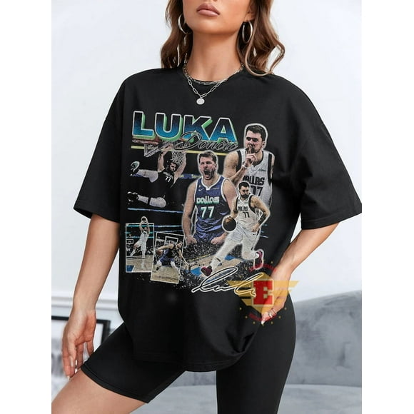 Luka Doncic Shirt - Dallas 90s Vintage x Bootleg Style Rap Tee, Gifts for Him and Her, Unisex,Black color,size 3XL