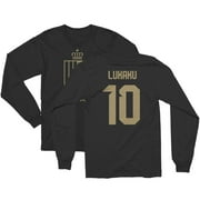 Lukaku 10 Jersey Style – Belgium Soccer Cup Fan Long Sleeve T-Shirt (Black, Small)