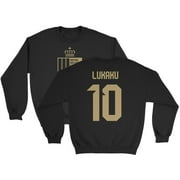 Lukaku 10 Jersey Style – Belgium Soccer Cup Fan Unisex Crewneck Sweatshirt (Black, Small)