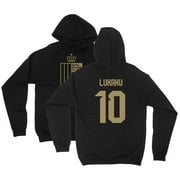 Lukaku 10 Jersey Style – Belgium Soccer Cup Fan Unisex Hooded Sweatshirt (Black, Small)