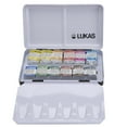 thumbnail image 1 of Lukas 1862 Aquarell Artists' Watercolor Paint Set of 12 Half Pans - Vibrant Professional Grade Watercolor Paint - Easy-to-Wet - Intense Color, Long-Lasting - Ideal for Professional Watercolorists, 1 of 7