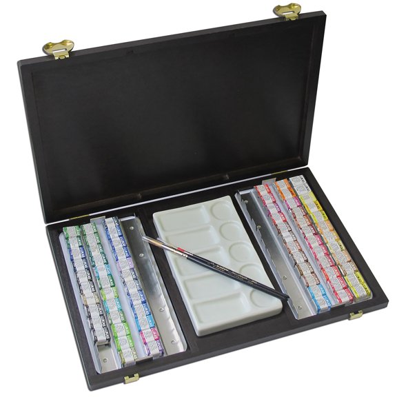 Lukas 1862 Aquarell Artists' Watercolor Paint Super Deluxe Box Set of 70 -Half Pans -Vibrant Professional Grade Watercolor Paint -Intense Color, Long-Lasting -For Professional Watercolorists