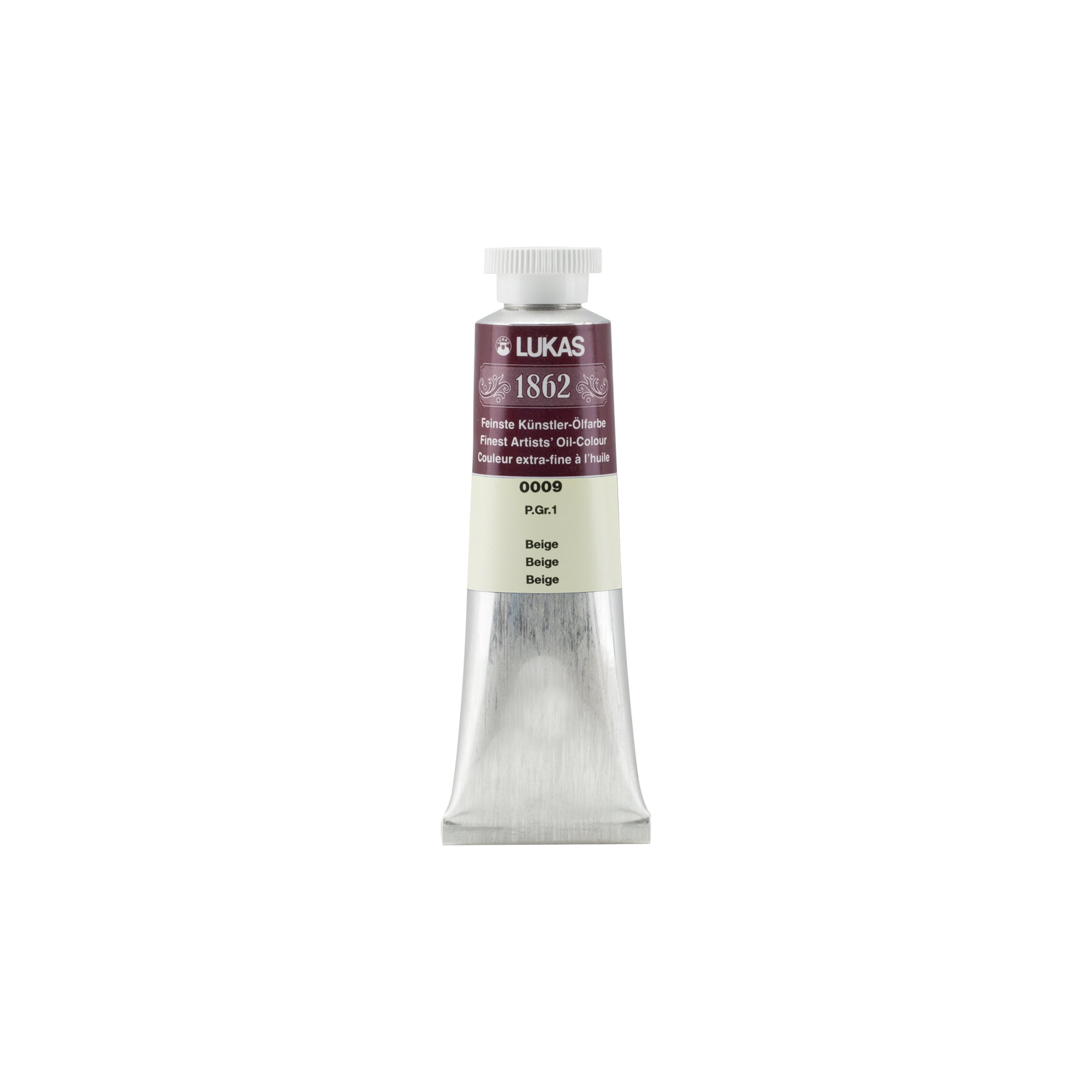 Lukas 1862 Professional Artist Oil Paint - Fast-Drying, Non-Yellowing, Highly Pigmented Oil Paint, Beige, 37 mL