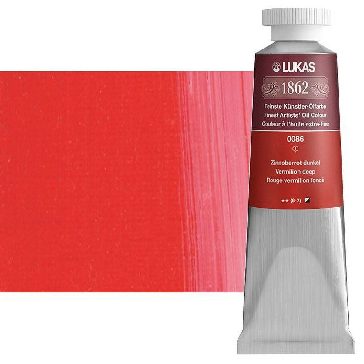 Lukas 1862 Professional Artist Oil Paint - Fast-Drying, Non-Yellowing,  Highly Pigmented Oil Paint, Titanium White, 37 mL - 2 Pack 