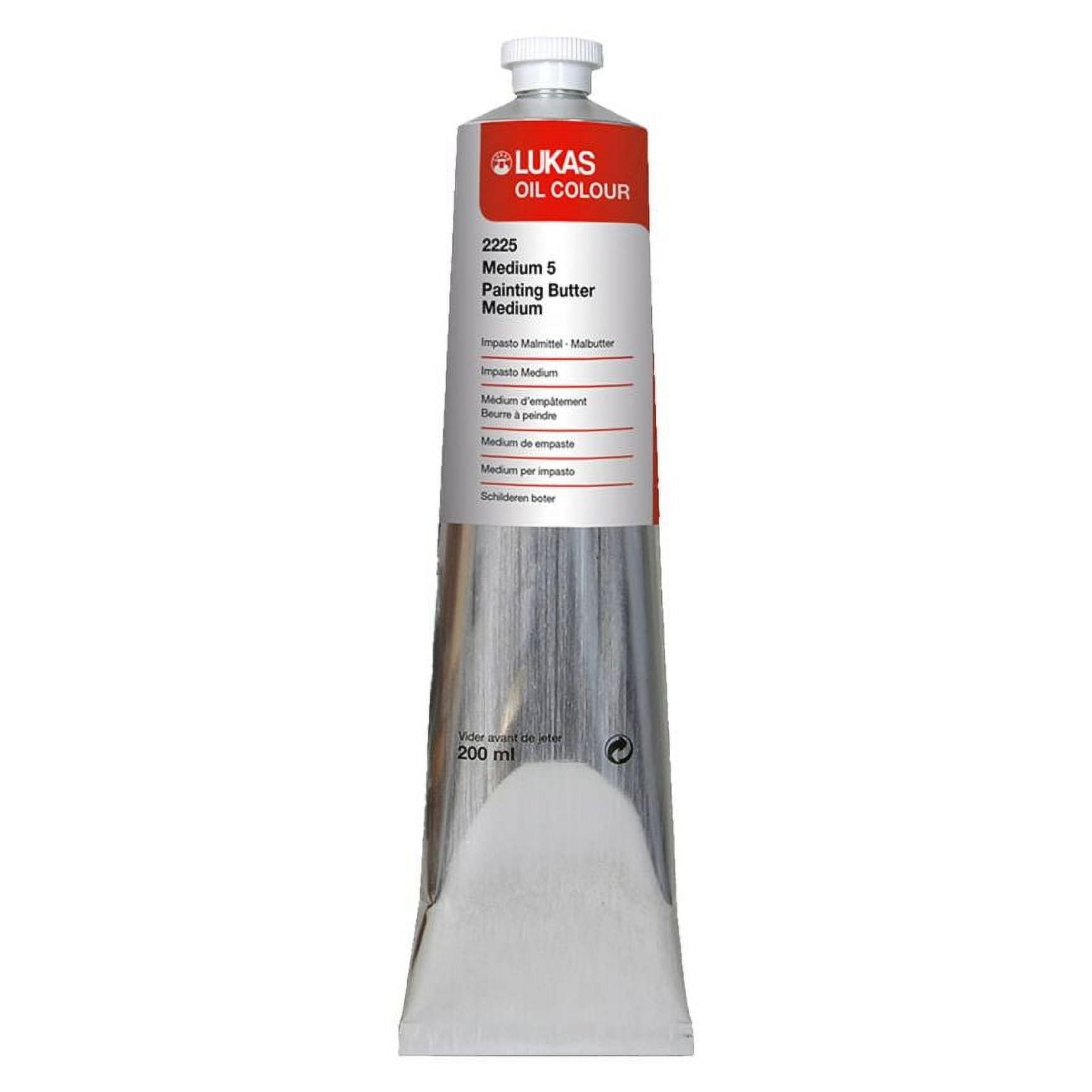 Lukas Artist Painting Butter - Professional, Fast Drying Oil Paint Medium - Perfect For Impasto and Palette Knife Painting - 200 ml Tube