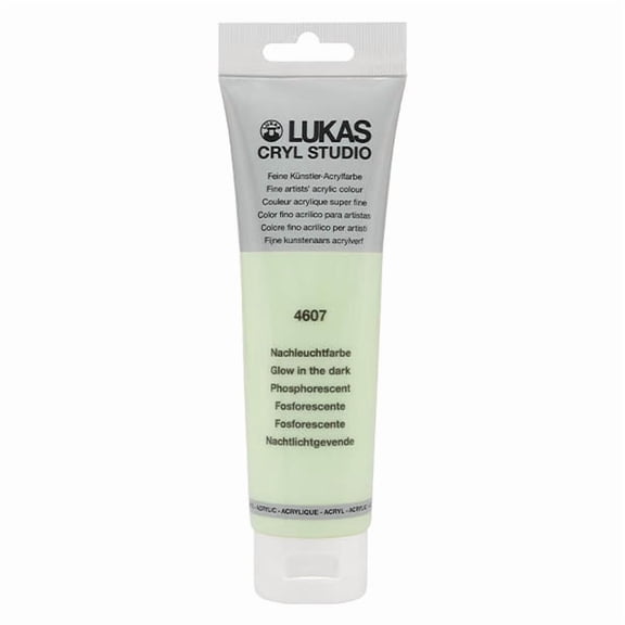 Lukas CRYL Studio Artist Acrylic Paint - Fast Drying Medium-Viscosity Acrylic Paint for Canvas, Artists, Projects, & More! - [Glow in the Dark - 125 ml Tube]