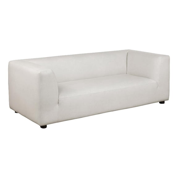 Lukas Contemporary Modern 89" Upholstered Sofa in Cream