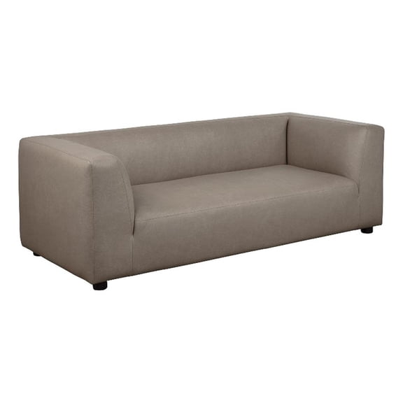 Lukas Contemporary Modern 89" Upholstered Sofa in Taupe