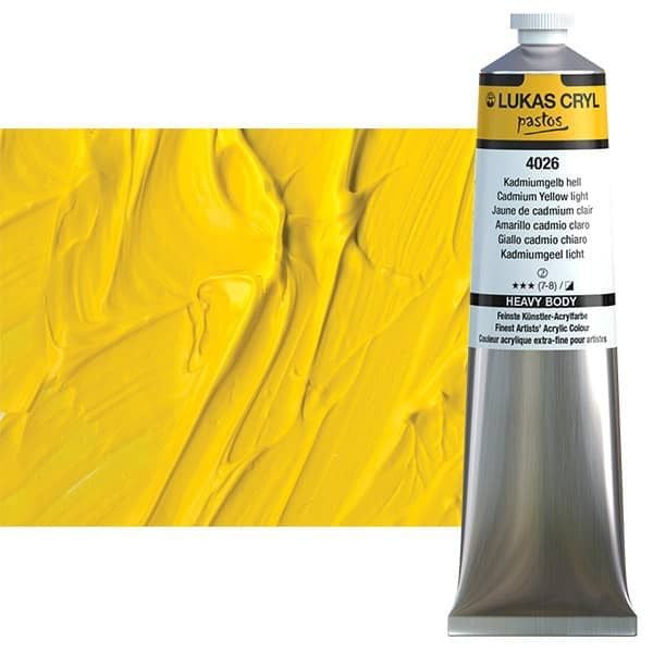 Lukas Cryl Liquid Soft Body Acrylic Paint For Pouring, Professional Low  Viscosity Acrylic Paint, Cadmium Yellow Light, 200ml
