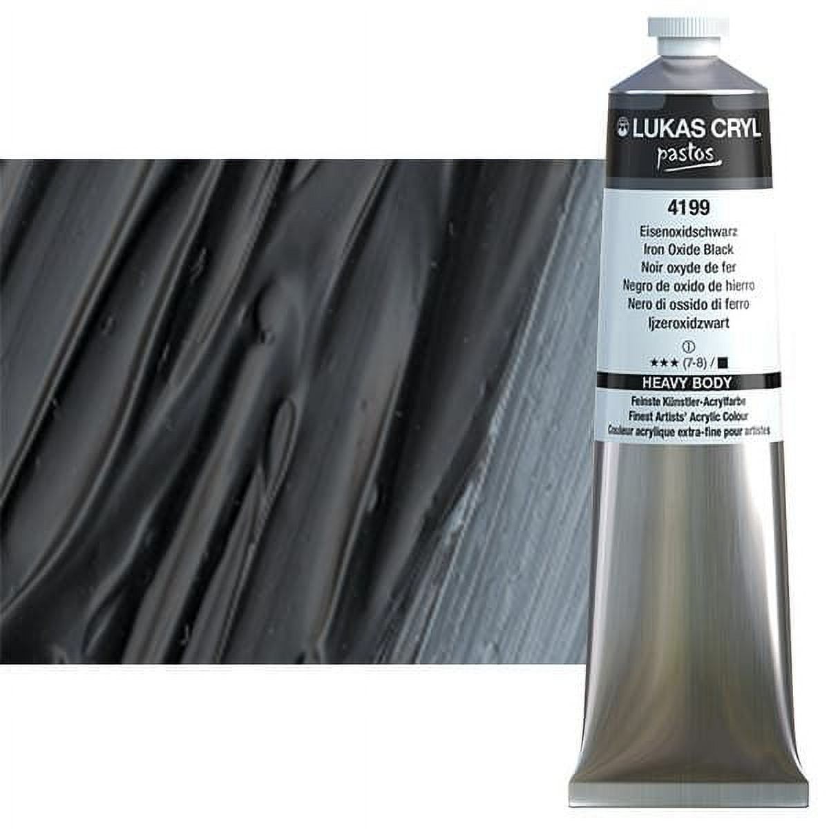 Lukas Cryl Liquid Soft Body Acrylic Paint For Pouring, Professional Low  Viscosity Acrylic Paint, Iron Oxide Black, 200ml