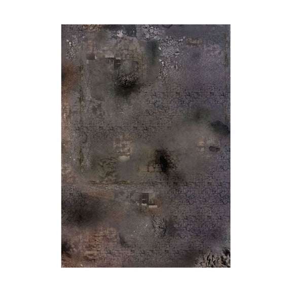 Lukas Schmidt Playmats 44" x 30" Playmat - Ruined City (Anti-Slip Fabric) New