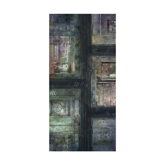 Lukas Schmidt Playmats 72" x 36" Playmat - Ruined City (Anti-Slip Fabric) New