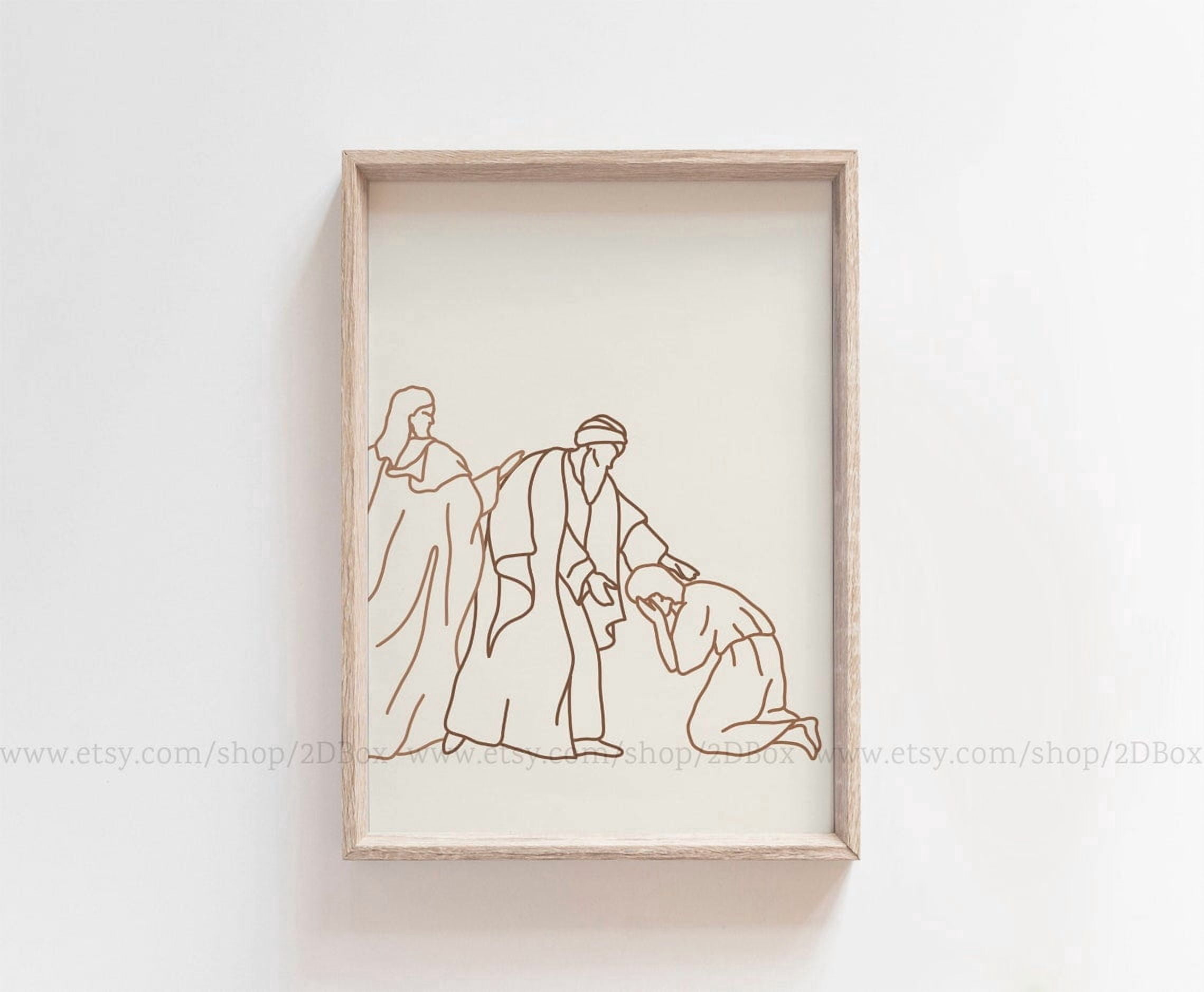Luke 15:11-32 The Parable Of The Prodigal Son Illustration Unframed ...