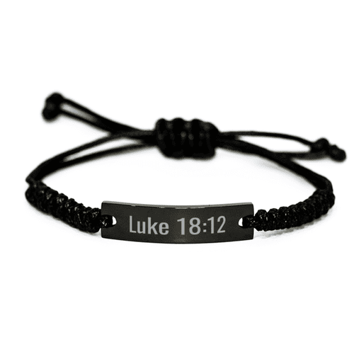 Luke 18 12 Bracelet Luke 18:12 Gift Bible Verse Scripture Stainless ...