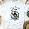 thumbnail image 1 of Luke 2:11 Nativity Scene Shirt – For Unto You Is Born This Day a Savior, White, Size S, 1 of 6