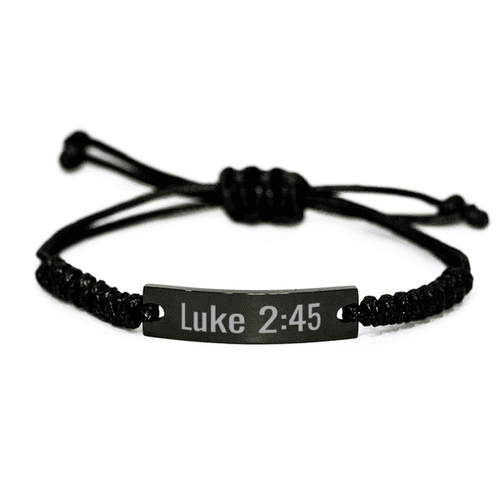 Luke 2 45 Bracelet Luke 2:45 Gift Bible Verse Scripture Stainless Steel ...