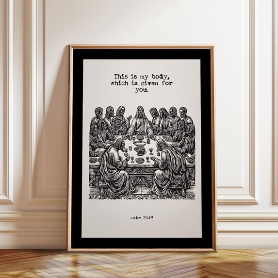 Luke 22:19 Last Supper This Is My Body Scripture Poster, Curated ...