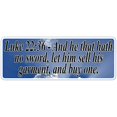 thumbnail image 1 of Luke 22:36 Pro weapon Bible Quote Vinyl Decal Bumper Sticker / Laptop Sticker 3" inches X 8" inches, 1 of 3