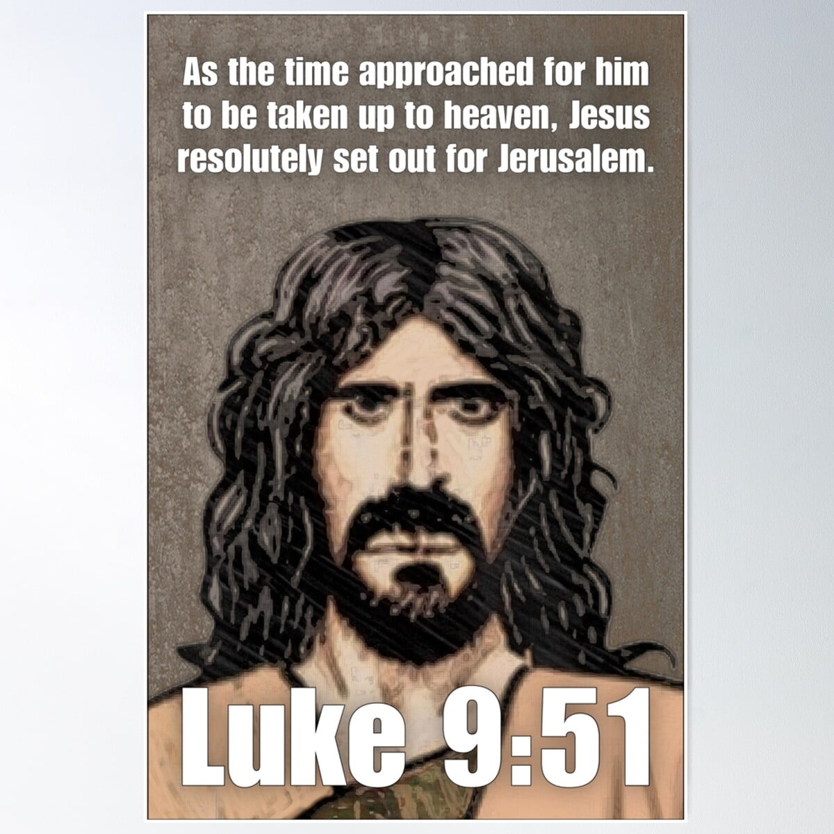 Luke 9:51 Poster Wall Art, Modern Wall Decor For Living Room Bedroom ...