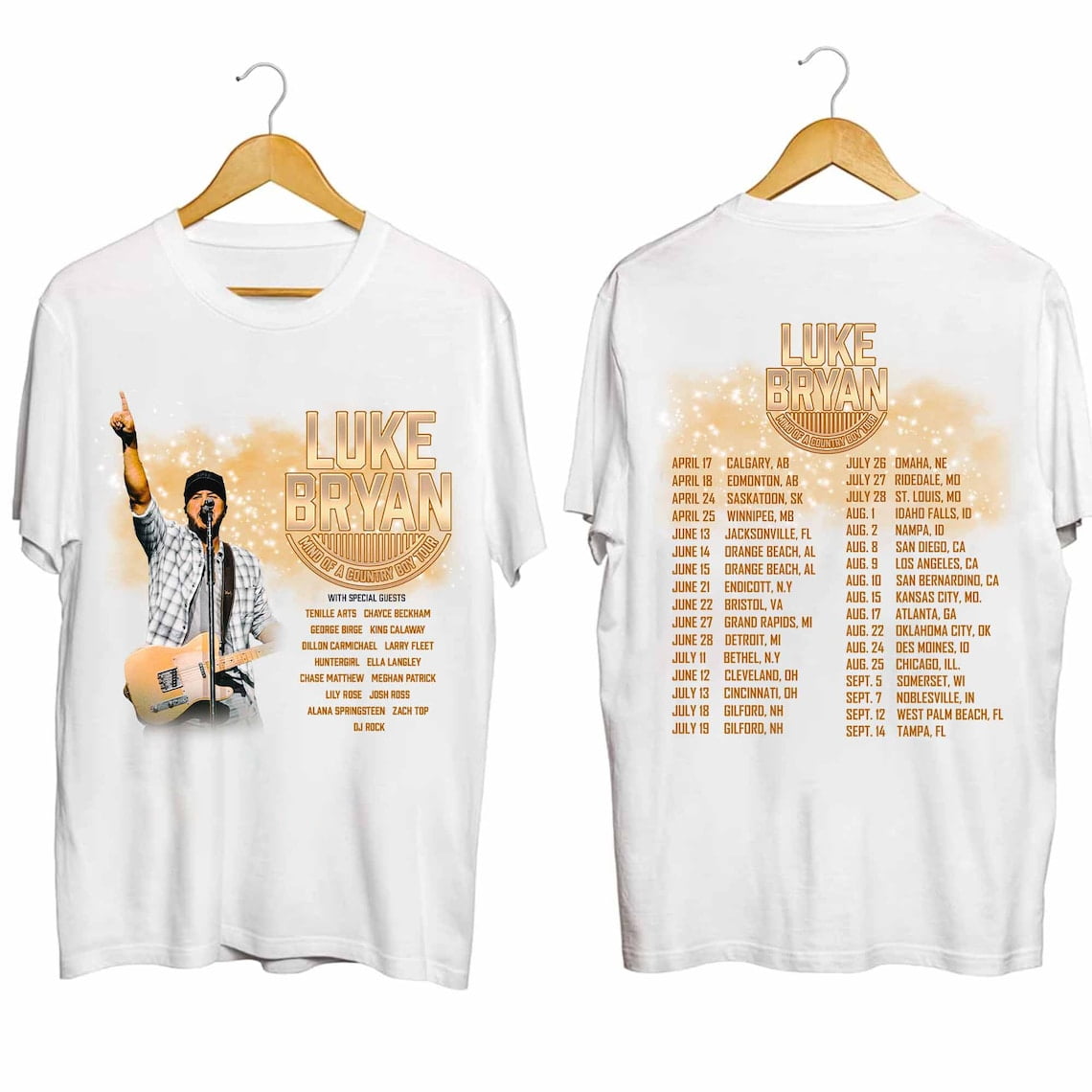 Luke Bryan Mind Of A Country Boy Tour 2025 WHITE Shirt, Luke Bryan Fan