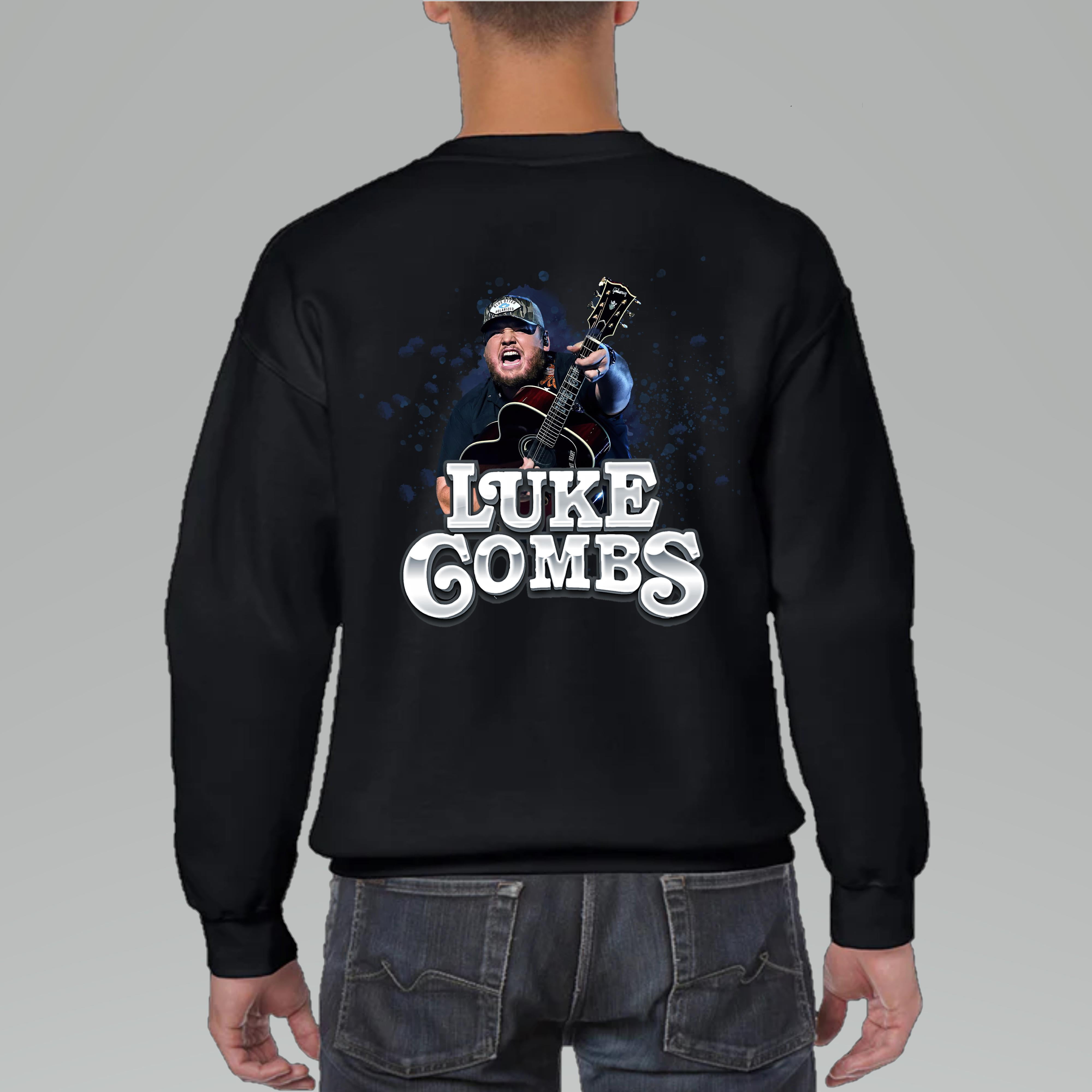 Luke Combs 2024 Tour Shirt, Luke Combs Shirt, Luke Combs Merch, Unisex Sweater Back Side for Men