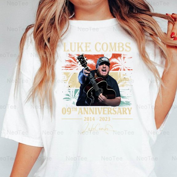 Luke Combs Anniversary Country Music Star Singer Songwriter Fan Tribute T-Shirt Unisex, up to 5XL