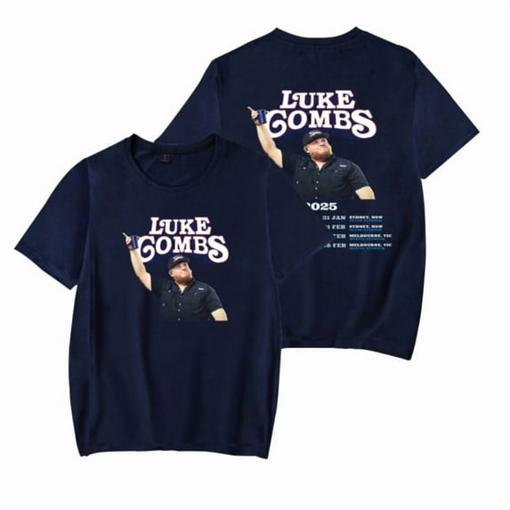 Luke Combs Inspired 2025 Tour Graphic Cotton T-Shirt - Unisex Oversized Casual Crewneck Short Sleeve Summer