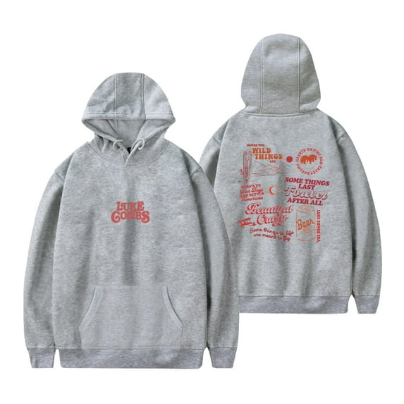 Luke Combs Lyric Print Hoodie Women Men Long Sleeve Fashion Casual Sweatshirt