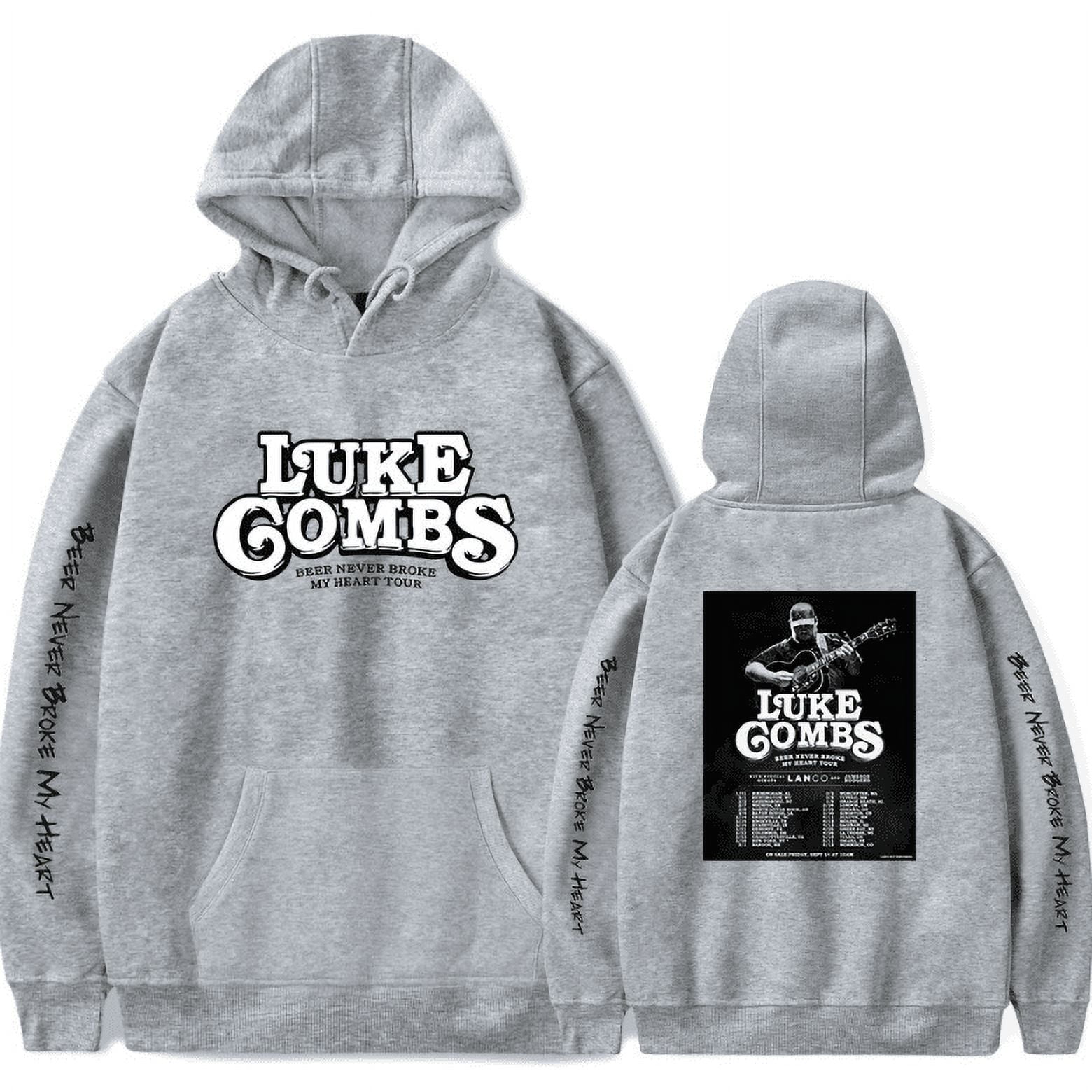 Luke Combs Merch Hoodie New Luke Combs Beer Never Broke My Heart
