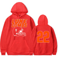 thumbnail image 1 of Luke Combs Merch Hoodie Number 22 Football Jersey Hoodies Long Sleeve Pullovers, 1 of 4