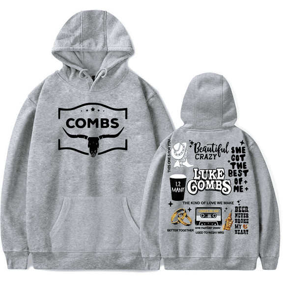 Luke Combs Merch Hoodie The Kind Of Love We Make Tour Long Sleeve Country Music Pullovers