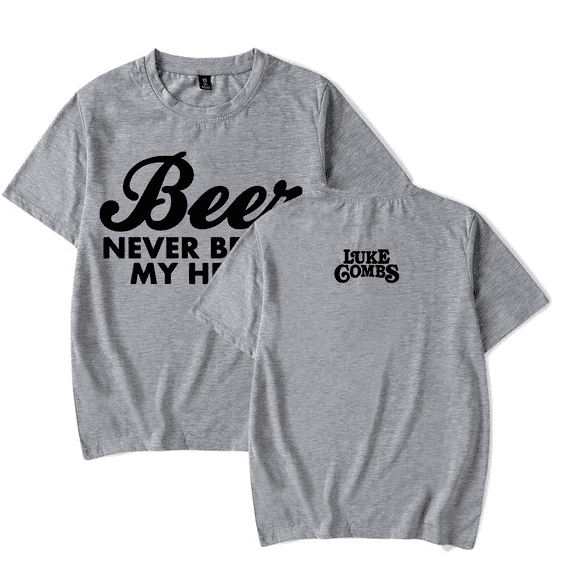 Luke Combs Merch T-Shirt Beer Never Broke My Heart Crewneck Top T Shirts Women Men Top Tees