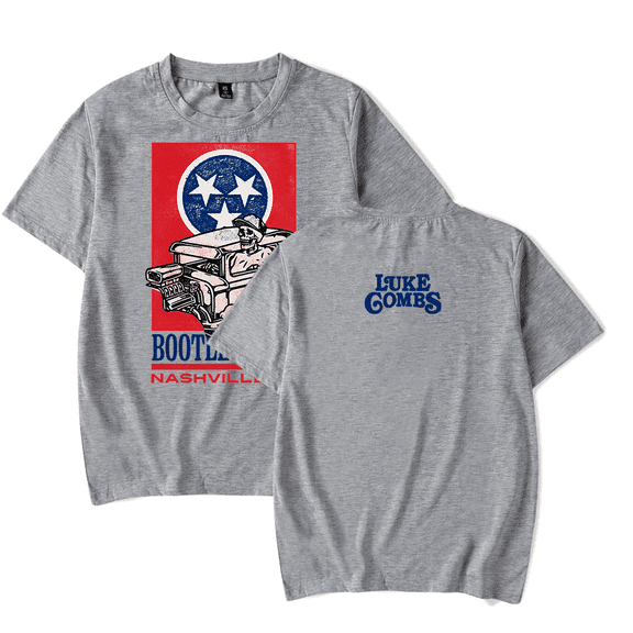 Luke Combs Merch T-Shirt Hot Rod Skeleton Crewneck Top T Shirts Women Men Country Music Top Tees