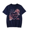 thumbnail image 1 of Luke Combs Merch T-Shirt Lovin' On You Crewneck Top T Shirts Women Men Top Tees, 1 of 2